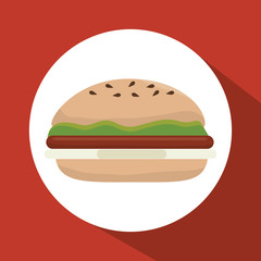 hamburger fast food icon vector illustration design