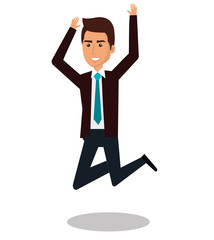 businessman character avatar icon vector illustration design