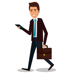 businessman character avatar icon vector illustration design