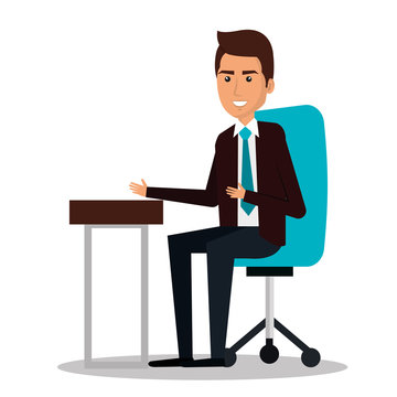 businessman character avatar icon vector illustration design