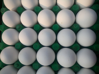 Full frame shot of chicken eggs for sale
