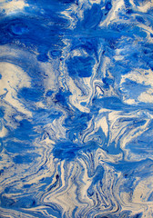 Abstract blue and white background paint art colorful