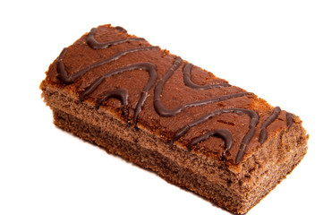 Chocolate cookies with cream filling isolated on white background.