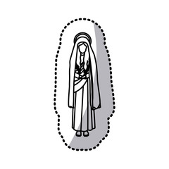 Holy virgin mary icon vector illustration graphic design