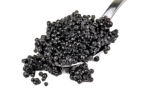 heap of black caviar
