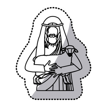 Jesus christ christianity icon vector illustration graphic design