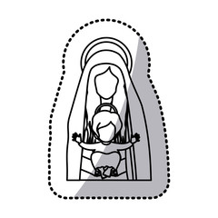 Holy virgin mary icon vector illustration graphic design