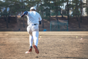 高校球児たちの練習風景