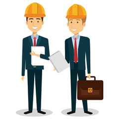 builders group avatars characters vector illustration design