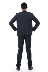 Asian businessman walk