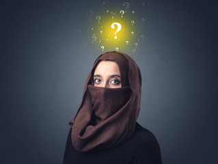 Muslim woman wearing niqab