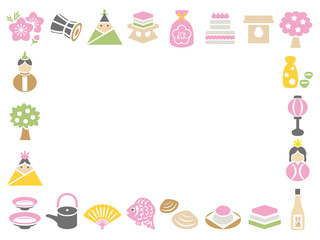 ひなまつり　アイコンのフレーム