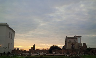 Tramonto dal colle Palatino, Roma