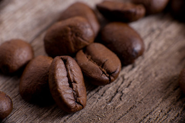 The  coffee in grains or mocha