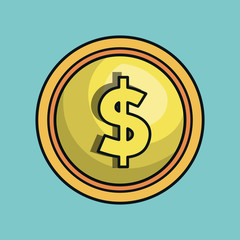 coin money isolated icon vector illustration design