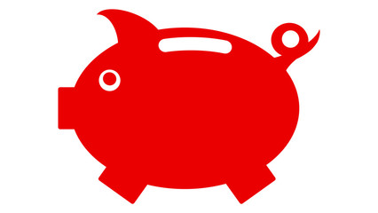 gz25 GrafikZeichnung - rs0 RabattSchwein - german: Sparschwein - english: red piggy bank - xxl 16to9 g4967