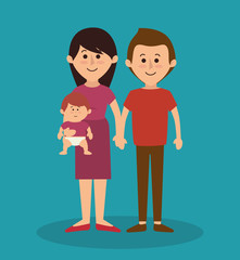 Obraz na płótnie Canvas cute family members group vector illustration design