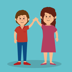 cute family members group vector illustration design