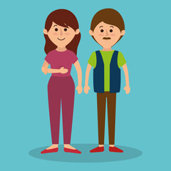 Obraz premium cute family members group vector illustration design