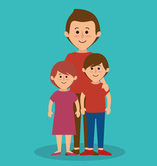 cute family members group vector illustration design