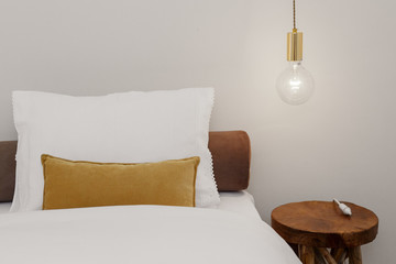 Modern Nightstand With Lamp