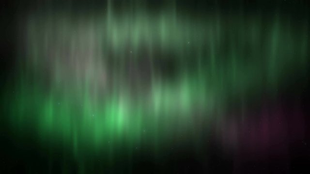 Northern Lights aurora Borealison a background of the starry sky. Green and red.