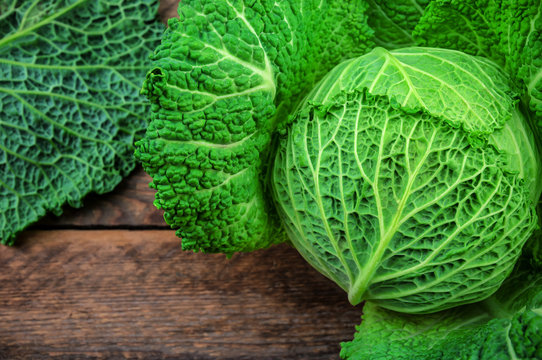 Raw Savoy Cabbage