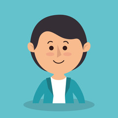 young man avatar character vector illustration design