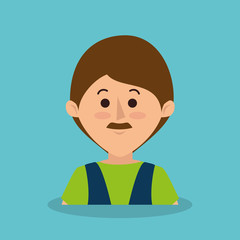 young man avatar character vector illustration design