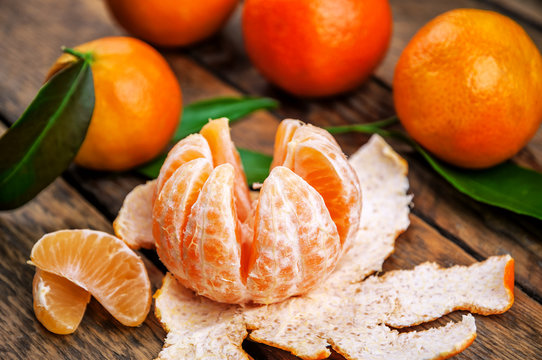ripe and juicy mandarines