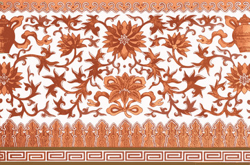 Traditional Chinese floral ornament