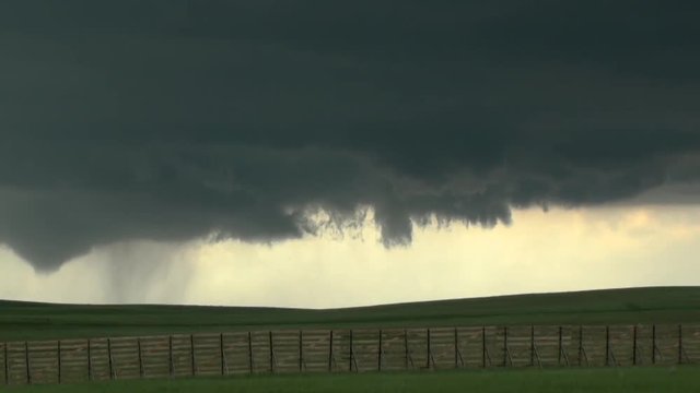Wall Cloud about Ready to Produce a Tornado over Plains