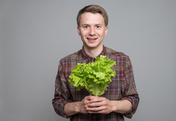 Young man smiling