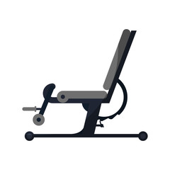 gym machine equipment icon over white background. vector illustration