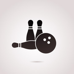 Bowling vector icon.