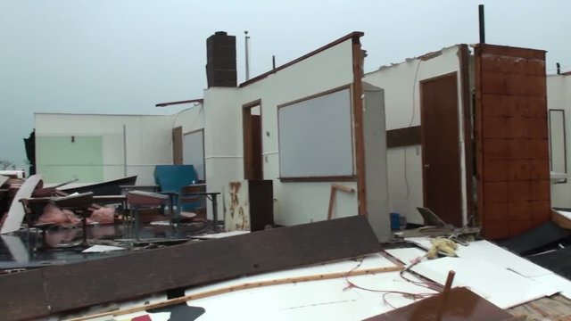 Wreckage of School Destroyed by Tornado