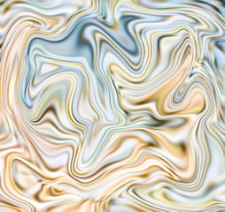 Creamy marble abstract background. Mesh liquid surface digital illustration.