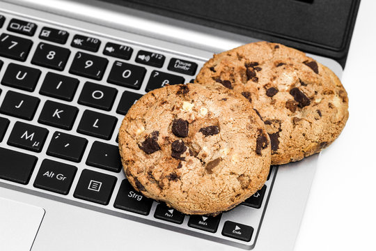Cookies auf Computertastatur