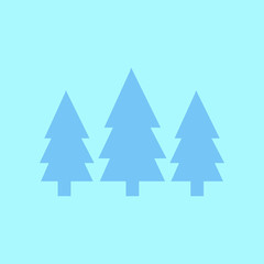 Fototapeta premium Fir Trees flat icon