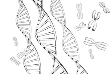 Abstract background . DNA molecule with X chromosomes