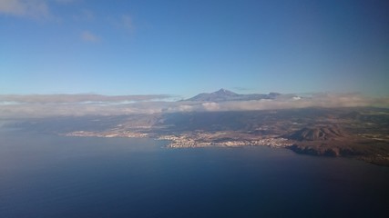 Tenerife view from Aeroplane