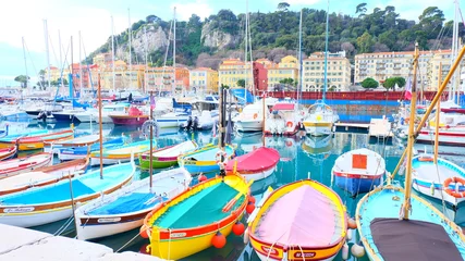 Vlies Fototapete Nice Hafen in Nizza, Frankreich