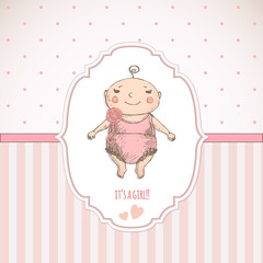 Baby shower. Greeting card.