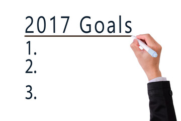 Blank list of goals for year 2017 concept success