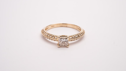 Diamond Engagement Ring Macro Lens Shot