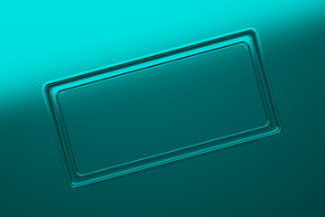Rectangular brushed metal plate with corner from tubes