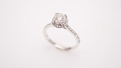 Diamond Engagement Ring Macro Lens Shot