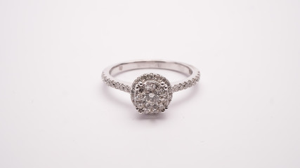 Diamond Engagement Ring Macro Lens Shot