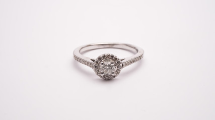 Diamond Engagement Ring Macro Lens Shot