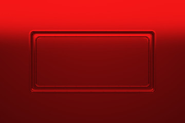 Rectangular brushed metal plate with corner from tubes